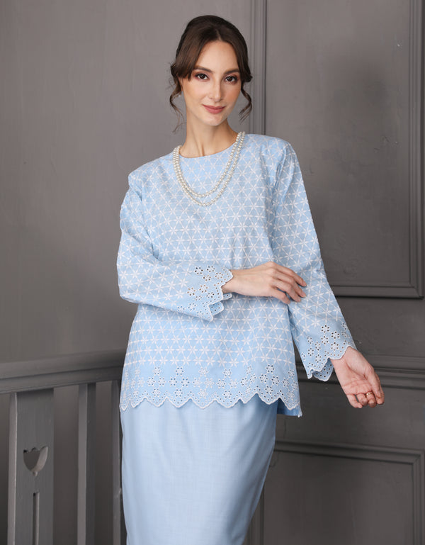 BAJU KURUNG KEDAH MADELYN (BABY BLUE)